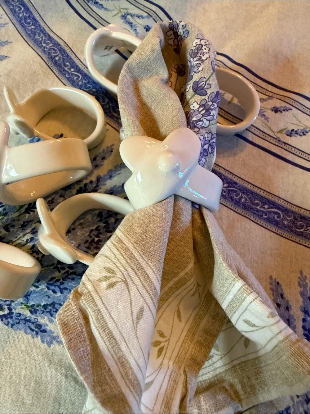 White Ceramic Napkin Rings - Set of 8 from William Sonoma